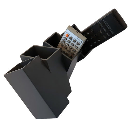 Porta Controles Express 4 Nichos Grafite