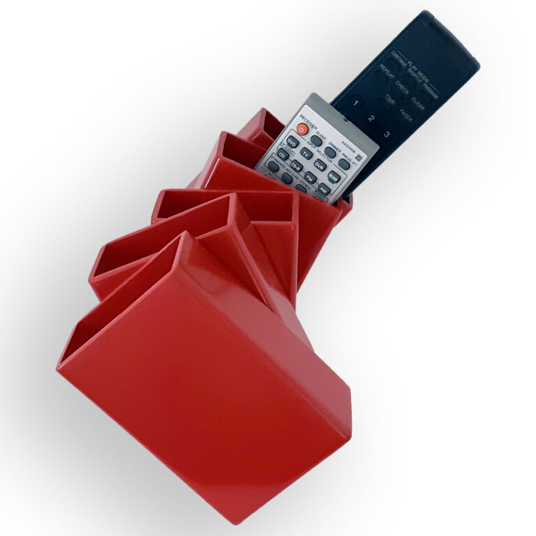 Porta Controles Express 5 Nichos Vermelho