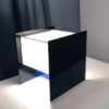 Luminária Cubo em Acrílico RSF - Preto, Azul e Branco