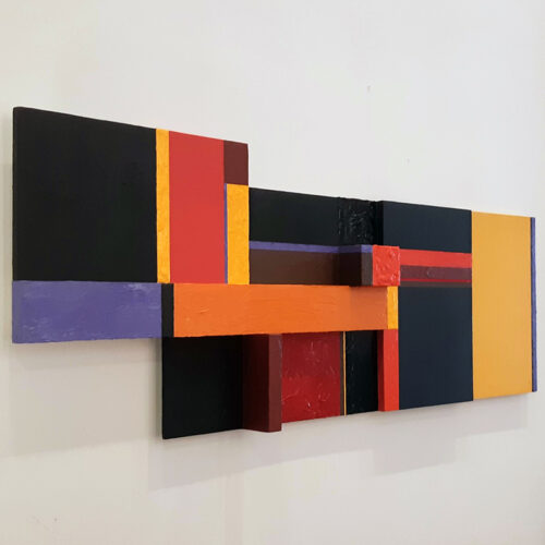 Escultura Parede em Madeira e Tinta Acrílica RSF 11