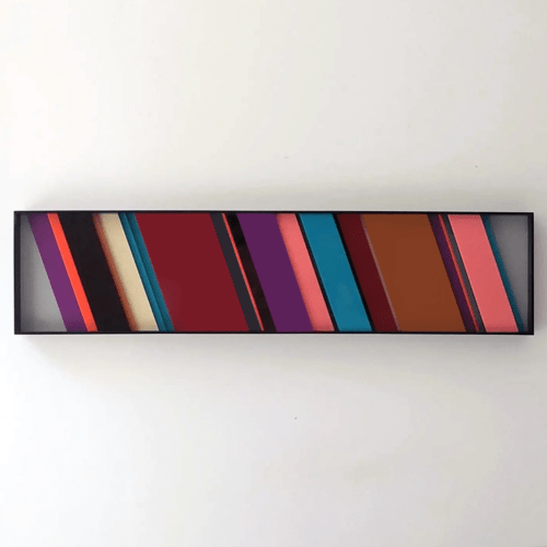 Escultura multicolorida Retangular em Acrílico RSF D03